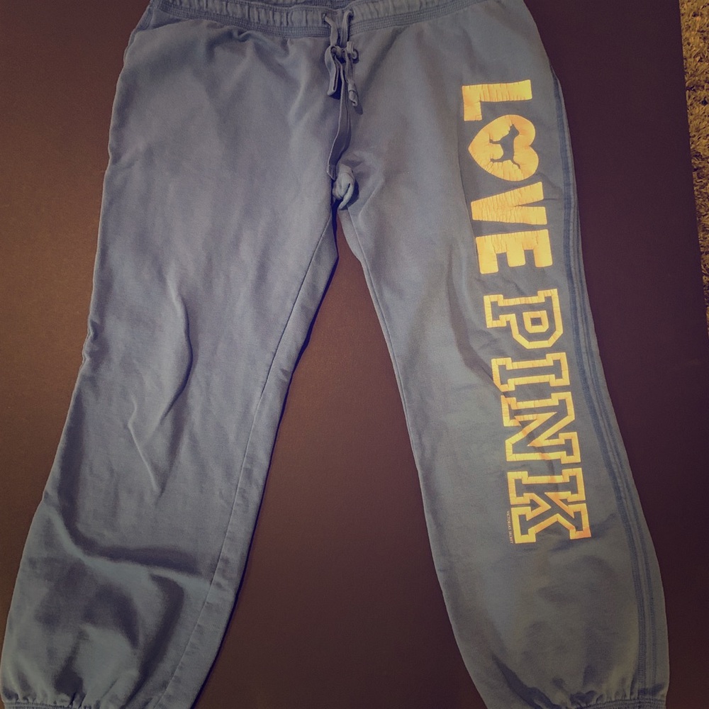 Blue Victoria secret crop sweats